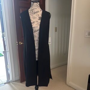 Bar III Black Sleeveless Coat